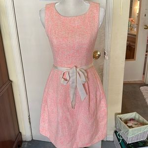 Trina Turk Pink Tweed Bow Dress